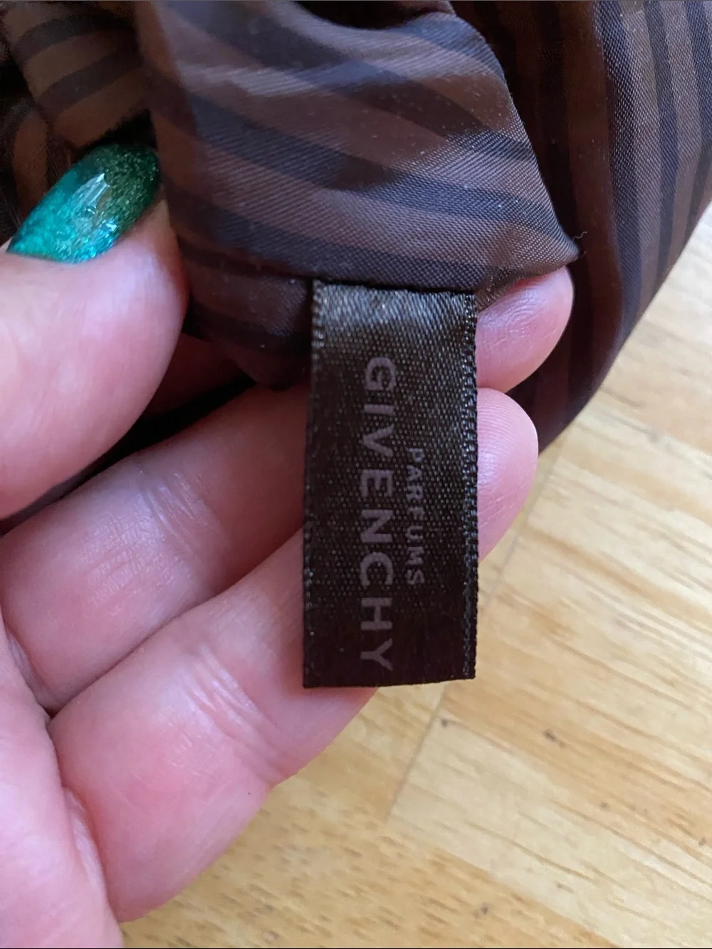 Givenchy Parfume Crossbody Nylon Messenger Bag Brown 15x11x3” like new